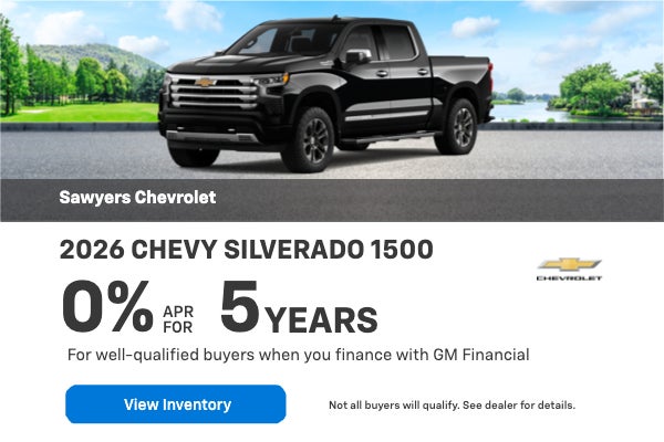 2026 Chevy Silverado 1500 0% APR for 5 Years